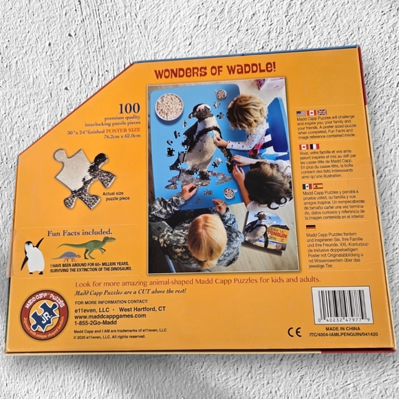 Madd Capp Puzzle I Am Lil' Flamingo 100pc Unique Border - Picture 5 of 7